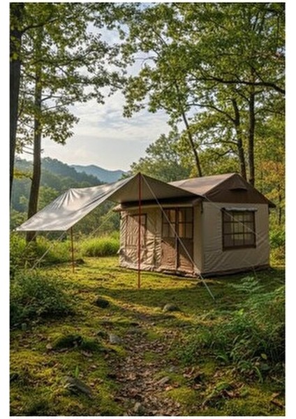 10-12 Kişilik Oxford Kumaş Şişme Çadır | 350X350X250CM | Su Geçirmez PU3000+MM fırsatları