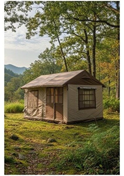 10-12 Kişilik Oxford Kumaş Şişme Çadır | 350X350X250CM | Su Geçirmez PU3000+MM