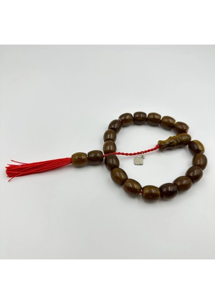 Usta Oktay Sönmez Yapımı Şalgam Renk Sıkma Kehribar Efe Maskot Tespih