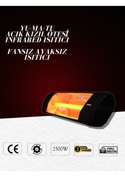 2500 Watt Elektrikli Soba Isıtıcı Duvar Tipi