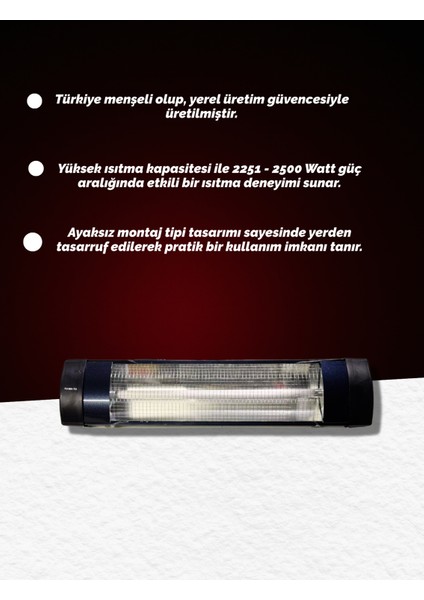 2500 Watt Elektrikli Soba Isıtıcı Duvar Tipi fiyatları