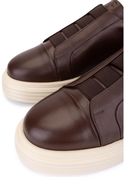 Erkek Hakiki Deri Kahverengi Sneakers & Spor Ayakkabı 966 A702 Erk Ayk SK25-26 Kahve modelleri