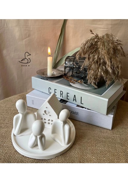 Üçlü Aile Minik Ev Dekoratif Set fiyatları