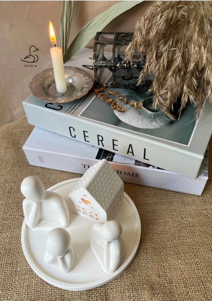 Üçlü Aile Minik Ev Dekoratif Set modelleri