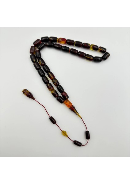 Tirbuşon Obje Damarlı Alman Sıkma Kehribar Tespih modelleri