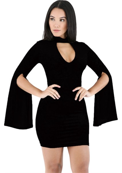 B101395 Kesik Kol Fantazi Elbise