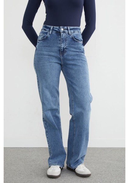 Yüksek Bel Palazzo Jean indirimleri