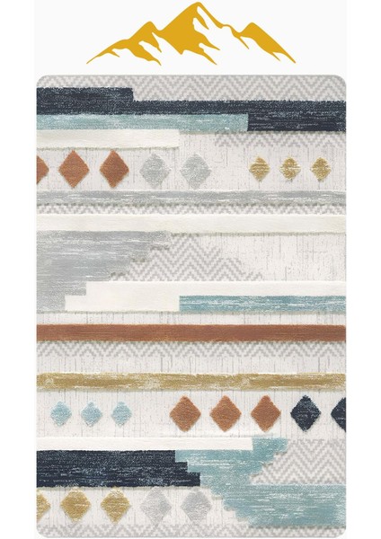 Modern Desenli Dijital Baskı Kaymaz Taban Halı H1114 modelleri