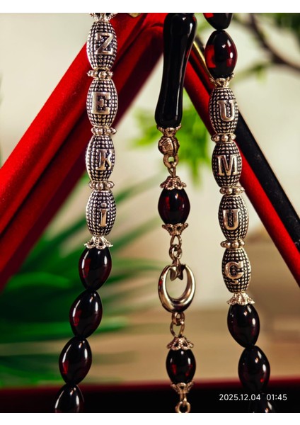 Sürmeli Kehribar Isimli Tesbih Kişiye Özel Yapım Hediyelik Ürün Isimli Tesbih fırsatları