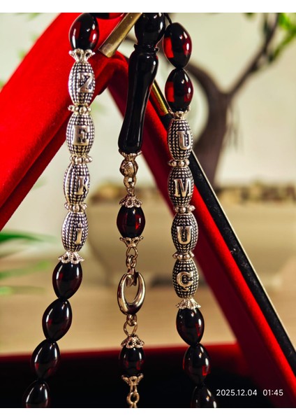 Sürmeli Kehribar Isimli Tesbih Kişiye Özel Yapım Hediyelik Ürün Isimli Tesbih