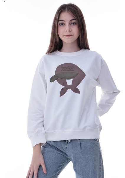 Şapka Baskılı Kız Çocuk Sweat 2049 fiyatları