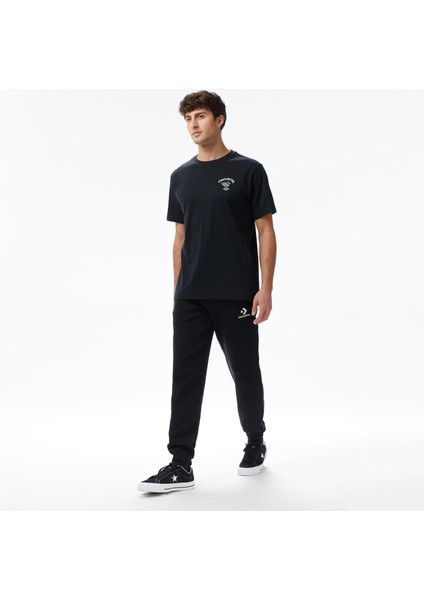 Star Chevron Baskılı Erkek Oversize Fit Siyah Eşofman ALTI.001