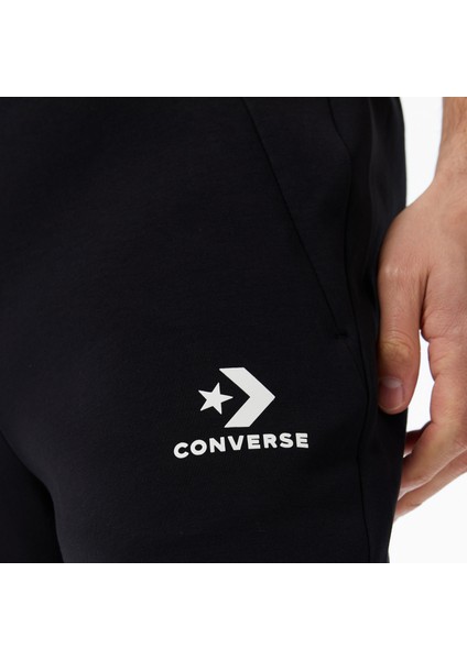 Star Chevron Baskılı Erkek Oversize Fit Siyah Eşofman ALTI.001