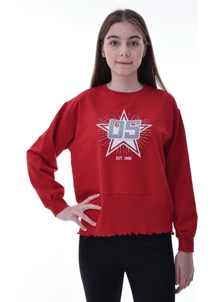 Yıldız Baskılı Kız Çocuk Sweat 2010