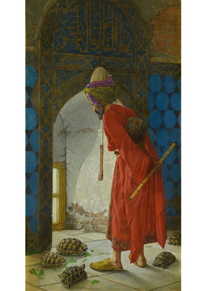 Kaplumbağa Terbiyecisi Kanvas Tablo modelleri