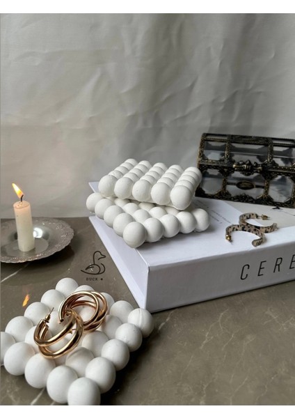 Bubble Bardak Altlık Taş Tozu Dekoratif Tabak