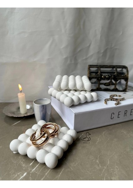 Bubble Bardak Altlık Taş Tozu Dekoratif Tabak modelleri