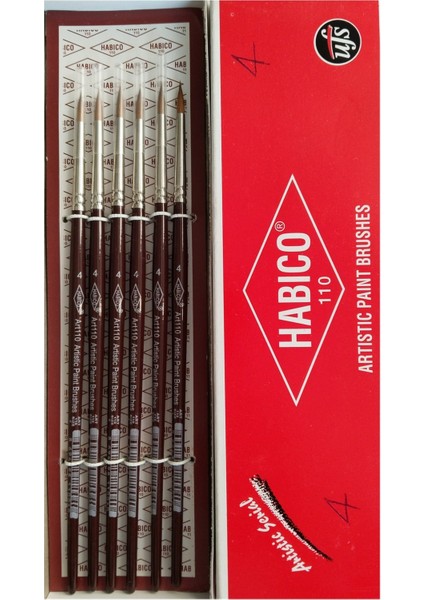 110 Samur Kılı Sulu ve Akrilik Boya Fırçası Tezhip, Minyatür-No:4 modelleri