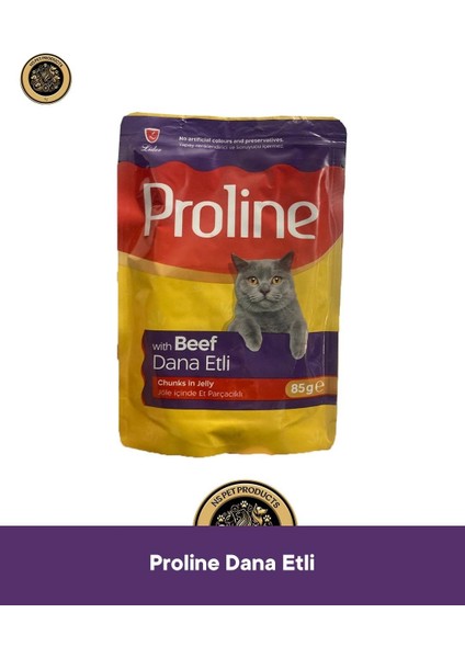 Pouch Dana Etli Yaş Kedi Maması 85GR