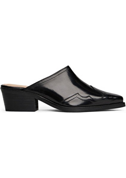 Siyah Kadın Deri Topuklu Ayakkabı FW0FW08887