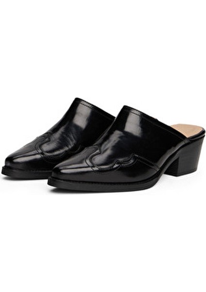 Siyah Kadın Deri Topuklu Ayakkabı FW0FW08887 fiyatları