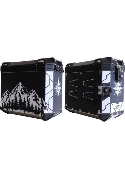 DSN04 Universal 40 Lt x 2 Desenli Alüminyum Motosiklet Yan Çanta Seti modelleri