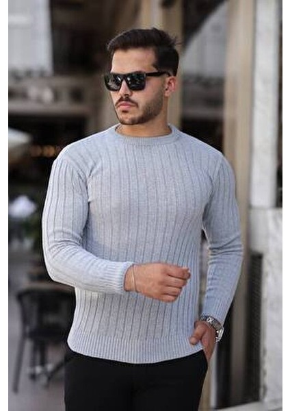 Erkek Slim Fit Dar Kesim Triko Kazak