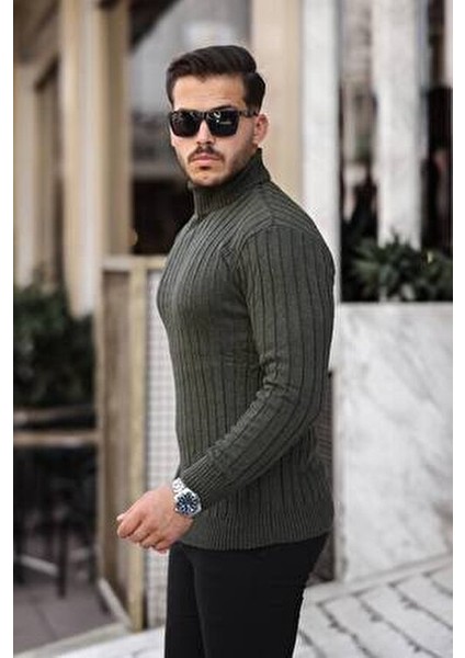 Erkek Slim Fit Dar Kesim Balıkçı Yaka Triko Kazak fiyatları