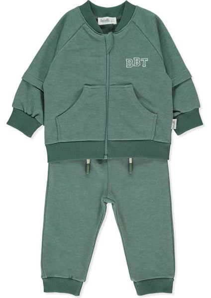 Üç Ip Kapşonlu Hırka 2li Takım (Bebetto Boy Team) Yeşil