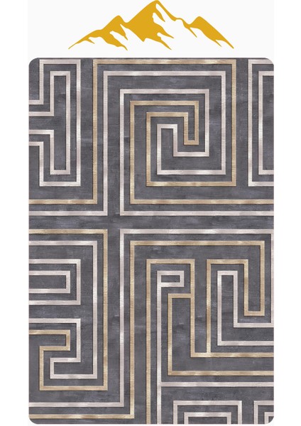 Modern Desenli Dijital Baskı Kaymaz Taban Halı H1030 modelleri