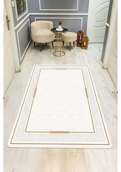 Modern Desenli Dijital Baskı Kaymaz Taban Halı H1034