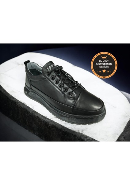 Oz-02 Hakiki Deri Kaymaz Lastikli Ortopedik Erkek Günlük Ayakkabı fırsatları