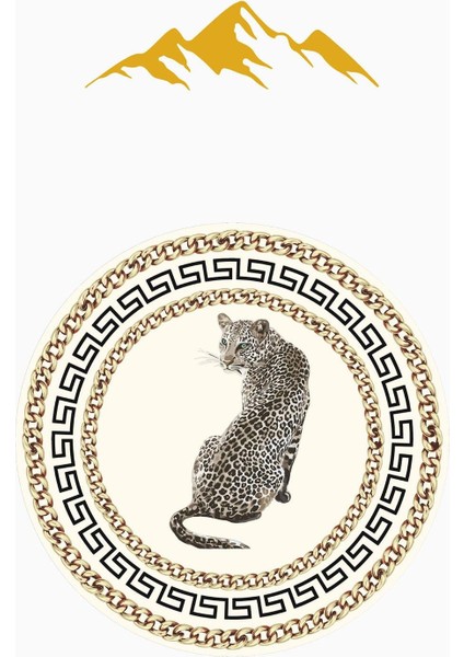 Leopar Modern Desenli Yuvarlak Dijital Baskı Kaymaz Tabanlı Halı H0335 modelleri