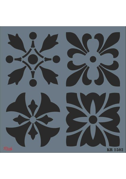 Rich Kr 1502 Fayans Stencil 30X30 cm