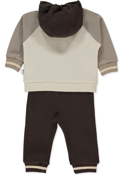 Üç Ip Kapşonlu Hırka 3lü Takım (Self Enjoy) Kahverengi fiyatları