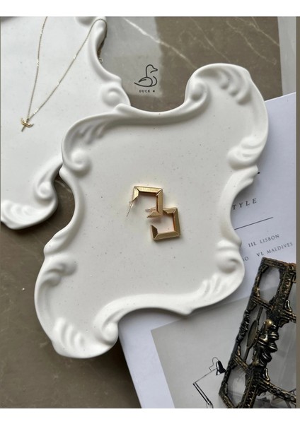 Dantel Desenli Taş Tozu Dekoratif Tabak modelleri