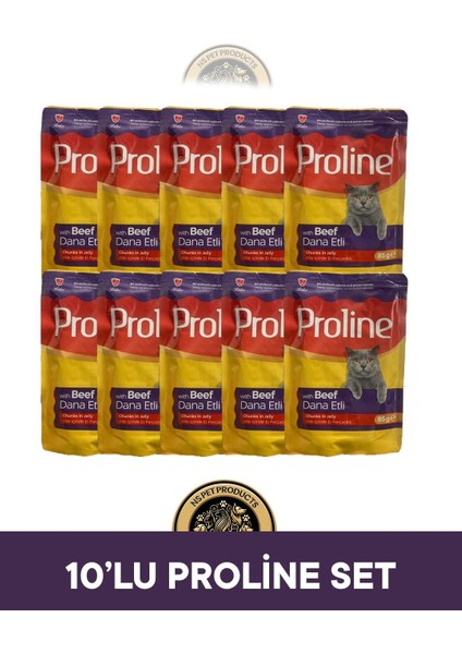 Pouch Dana Etli Yaş Kedi Maması 10X85GR