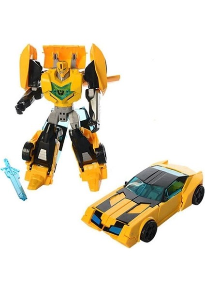 Transformers Tarzında Bumblebee Optimus Prime Robota Dönüşen Araba Metal