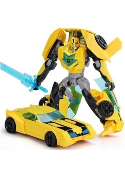 Transformers Tarzında Bumblebee Optimus Prime Robota Dönüşen Araba Metal fırsatları