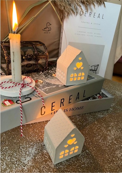 Çukur Ev Şeklinde Tealight Mumluk 2’li 10-8 cm fırsatları