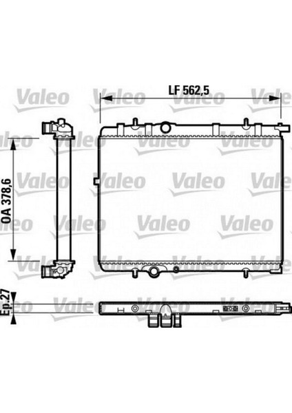 Mtxdpn Radyatör 206 98 307 02 C4 04 Xsara 00-05 1.6-2.0 Ac Klimasiz Otom 562.8X378X27