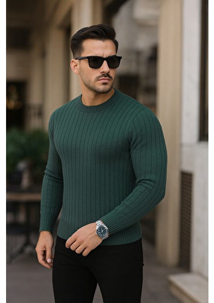 Erkek Slim Fit Dar Kesim Triko Kazak