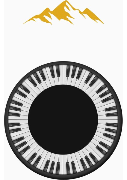 Piano Desenli Yuvarlak Dijital Baskı Kaymaz Tabanlı Halı H0333 modelleri