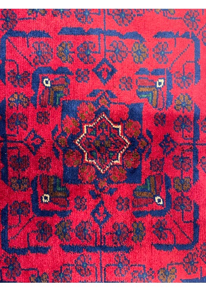 El Dokuma Afgan Halı Yıldız Desenli Bordo Renk 6 Metre Kare indirimleri