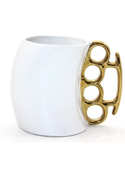 Porselen Muşta Tasarımlı Kupa Bardak ALK2394A