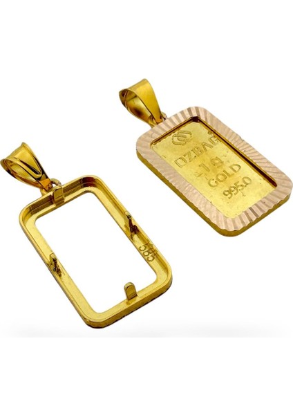 1 gr 24 Ayar Altın Külçe Dahil Çerçeve Kolye Ucu fiyatları