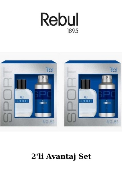 Sport Edt 50 ml + Deodorant Sprey 150 ml Erkek Parfüm Seti, 2 Adet