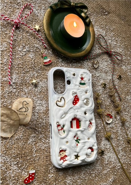 Iphone 16 Uyumlu Kış Konsept El Yapımı Telefon Kılıfı modelleri