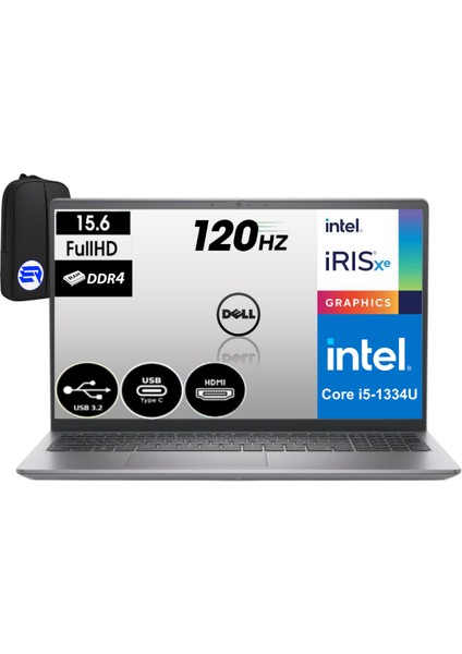 Vostro I5-1334U 32GB Ram 1tb SSD Iris Xe Graphics 15.6" Full Hd WIN11 Pro N3409PVNB3530UEP11 + Elektropasaj Çanta