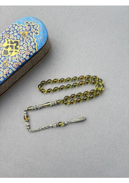 Bülbül Atölye Işçiliği Nakkaş Imame Sıkma Kehribar Tespih